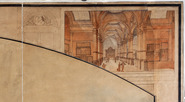 Rijksmuseum: voorgevel in perspectief (detail rechts)