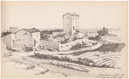 Pagina uit het schetsboek van Berlage tijdens zijn reis naar Italië (III)